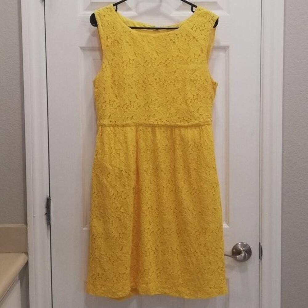 J. Crew Yellow Lucille Floral Dress